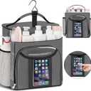 Attmu Shower Caddy Portable, Hanging Shower Bag for Dorm Room College, Large Capacity Quick Dry Mesh Tote Bag for Travel Camping Essentials (Gray)