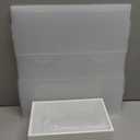 SEE SPRING 12 Pack Shoe Storage Box, Clear Plastic Stackable Shoe Organizer for Closet, Space Saving Foldable Shoe Rack Sneaker Container Bin Holder, White 