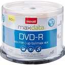 Maxell 638011 Superior Archival Life Metal Azo Dye Construction Write Once Format DVD-R 4.7 Gb Spindle 50 Disc Pack