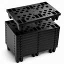 10 Pack Plastic Pallet 19.7"x11.9" Garage Floor Storage, Stackable Nestable
