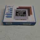 New 2024 Digital Calendar Alarm Day Clock - with 8" Large Screen Display, am pm, Multiple Alarms, for Impaired Vision People, The Aged Seniors, The Dementia, for Desk, Wall Mounted, (White)