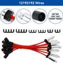 Set of 8 UF414 Round Ignition Coil Set with 41-962 Spark Plugs & 12192192 748UU Spark Plug Wires Set, Compatible with Chevy GMC 1500 2500 3500 4.8L 5.3L 6.0L 1999-2007, Replace C1512 D514A E894 IC534