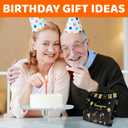 HAPPYPOP Birthday Gift Idea for Men - Socks for Senior Over 80, Present with Greeting Card (Took Me 80 Years Black)