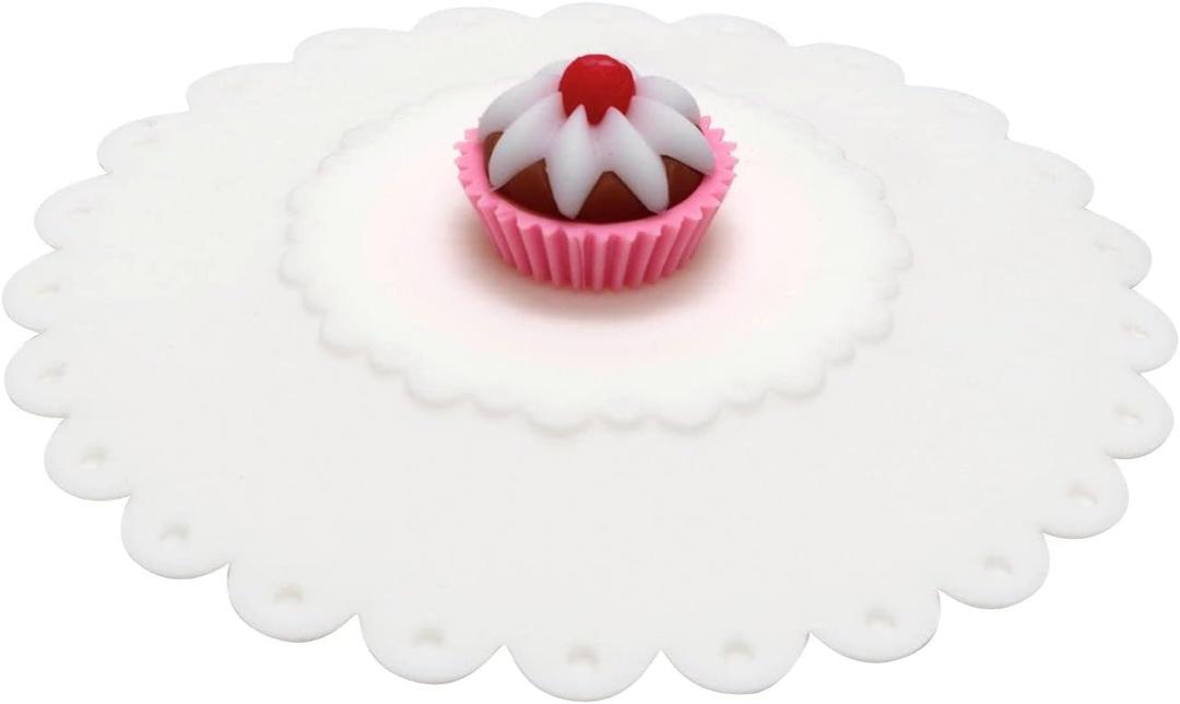 Supreme Housewares Cup Lids Silicone Food Grade Magic Cup Cap Drink Cup Lids Anti-dust, Airtight Seal, Ideal for Coffe Mugs, Cups, and Glass, Magic Cup Cap (Fairy Cake) (4.25 inch)