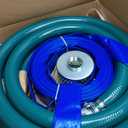 2 Discharge Hose Pump Kit for Backwashing and Drainage | 20 Green Suction + 65 Blue Discharge PVC Hoses with Carbon Steel Filter | Ready-to-Use Setup Saves Time & Effort
