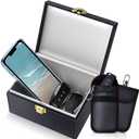 Samfolk Faraday Box with Faraday Bags for Car Keys, Car Key Signal Blocking Box, Keyless Entry Car Key Safe Protector Car Alarm Anti-Theft Shielding Cage (Medium)