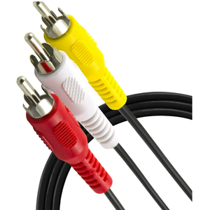 GE 12ft. Composite Audio/Video Cable with RCA-Type Connectors, Black