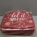 Barydat 4 Pcs Christmas Chair Cushions with Ties for Dining Chairs 16'' x 16'' Memory Foam Chair Pad Non Slip Seat Cushion with Washable Cover for Patio Kitchen Indoor Outdoor (Red)