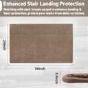 PURE ERA Carpet Stair Tread Landing Mat Tape Free Self Adhesive Non Slip Skid Resistant Indoor Doormat Area Rug Floor Mat for Kitchen Bathroom Workstations Washable 2' X 3' (Camel Brown)