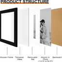 11x14 Picture Frame 5 Pack, Black Photo Frame, Display Pictures 8x10 with Mat or 11x14 without Mat for Horizontal or Vertical Wall Mounting, Wall Gallery Frame for Artwork Certificate