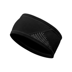 Winter Headbands for Men Women, Reflective Fleece Ear Warmers, Non-Slip Sports Headbands for Running, Cycling, Hiking and Daily Wear, Black