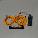 Ourbest EL Wire Lights Battery Powered, Wearable Led Wire Lights 5in1 neon String Light,DIY neon Sign kit Stay/Slow/Fast Flash Party Decoration 2M Yellow