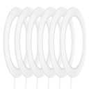 MECCANIXITY Whiteboard Tape 5/64" / 2mm Self Adhesive Graphic Chart Line Tape 72 Yard Grid Marking Stickers for Pinstripe Dry Erase Board Scrapbooking DIY Art Crafts, White, Pack of 6