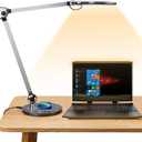 Desk Lamp,Led Architect Desk Lamp,Desk Lamps for Home Office,Table lamp with Wireless Charger & Adjustable Swing Arm,Touch Control, 3 Lighting Mode,5 Brightness,Eye-Caring Office Lamp