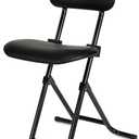 Alera Plus IL Series Height-Adjustable Folding Stool, Black