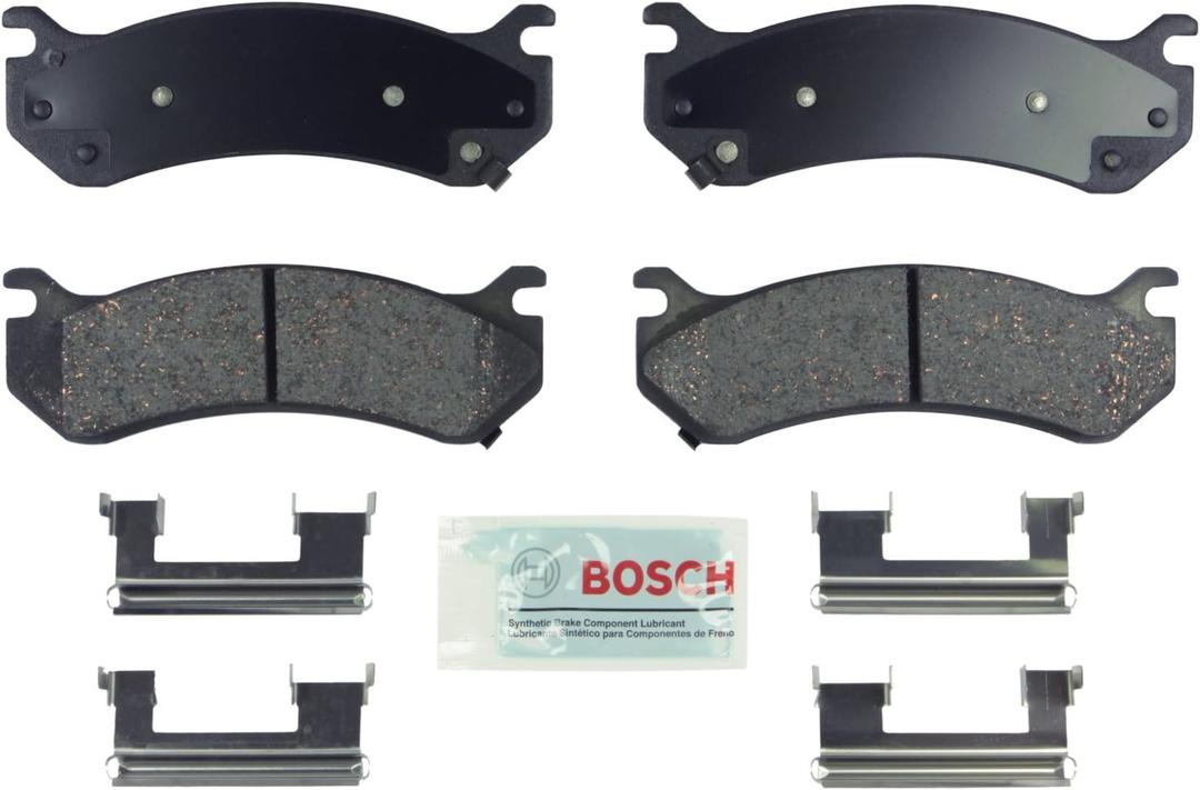 BOSCH BE785H Blue Ceramic Disc Brake Pad Set With Hardware - Compatible With Select Cadillac Escalade; Chevrolet Avalanche, Express, Silverado, Suburban, Tahoe; GMC Savana, Sierra, Yukon, XL + More