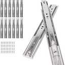 Soft Close Drawer Slides,Drawer Slides 24 inch,6 Pairs Cabinet Drawer Slides,Full Extension Ball Bearing Drawer Slides Hardware 3-Section, Less Noise,100 LB Capacity