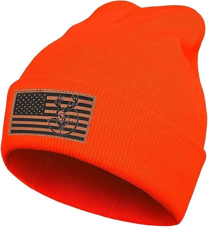 Men's Beanie Winter Knit Hat Gifts for Dad Husband Grandpa Father's Day Christmas Birthday Gifts Leather Pattern Skull Caps