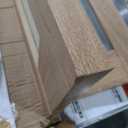 JUBEST Bifold Glass Barn Door, 24Inch Bi Fold Sliding Barn Door Kit with Hardware Include, 3-Panel Glass Barn Door Slab, Solid Wood Barn Door with MDF & Water-Proof PVC Surface, Brown