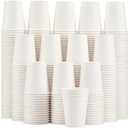 Lamosi 300 Pack Paper Cups 8 oz, Disposable Coffee Cups, Paper Coffee Cups 8 oz, White Hot/Cold Beverage Drinking Cup for Water Juice or Tea, Office Party Home Travel