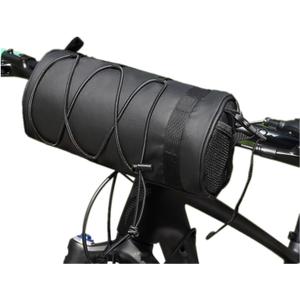 Bike Handlebar Bag, 2.4L Large Capacity Bicycle Front Storage Pouch with Detachable Shoulder Strap, Waterproof Universal Fit for MTB Road Bike Folding Bike Scooter (Black)