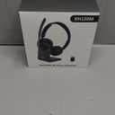 (2025 Upgraded) Wireless Headset with Mic for Work, Bluetooth Headset with Noise Canceling Microphone with Dongle, Charging Base & Mic Mute, Wireless Headphones for Work from Home/PC/Computer (Black)