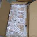 Children's Table and Chair Set Suitable for Boys and Girls Age 2-12 Height Adjustable Table top Can be Painted with 6 Seats Suitable for Family Learning Daily use (Wood Color)