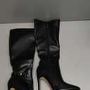 MERUMOTE Stiletto Knee High Boots Women Sexy Pointed Toe Zipper High Heels Boots (6, Black Matte)