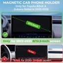 Car Phone Holder for Toyota BZ4X & Subaru Solterra 2025 2024 2023 (Only for 8/12.3-Inch, Not for 2026+ & 14-Inch) 360 Rotation Magnetic Cell Phone Mount, Compatible with Magsafe, Not Affect Air Vent