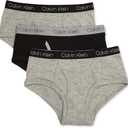 Calvin Klein Boys' Little Modern Cotton Assorted Briefs Underwear 3 Pack (XL)