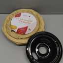 4 Pack Black Cooktop Drip Pans, Compatible with GE Hotpoint Stove. Include 2 Pcs 6'' Range Replacement Drip Pans and 2 Pcs 8 '' Burner Drip Pans for Electric Stove Top