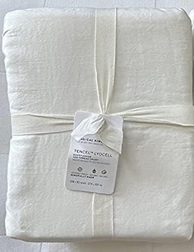 Pottery Barn Tencel Duvet Cover King/California King *White*