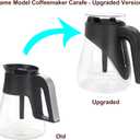 Upgraded Glass Coffee Carafe Replacement Parts, 12 Cup Coffee Pot Compatible with Ninja Coffee Maker Models CF090, CF091, CF092, CM300, CM305, CM360, CM400, CFP Series