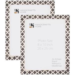 Handicrafts Home 8x10 Picture Frames Pack of 2 - Casablanca Collection Handcrafted Photo Frames, Perfect for Wall & Tabletop Display, Ideal Home Decor Gift