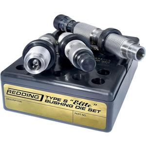 Redding Type S Elite Bushing 3-Die Set with Full Length, Neck Sizing, and Competition Seating Dies for Precision Reloading