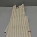 jinchan Tab Top Linen Kitchen Curtains 36 Inches Striped Tier Curtains Farmhouse Modern Cafe Style Small Window Treatments Airy Light Filtering Rod Pocket for Living Room Bathroom 2 Panels Beige