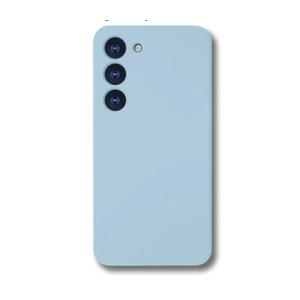 Liquid Silicone Full Coverage Plush Lined Phone Case for Samsung Galaxy S23