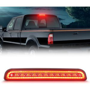LED Third 3rd Brake Light, fit for 1992-1997 Ford F150 F250 F350, High Mount Stop Light Red/White Rear Cargo Light,Smoked Lens