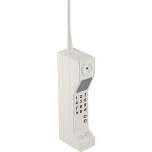 Retro Mobile Phone, 80S 90S Old Fashioned Portable Brick Cell Phone Ornament, Simulation Photographic Props Vintage Cellular Phone Model for Party Decorations Home Stage Decor (White)