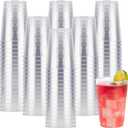Goodluck 200PCS 10oz Clear Plastic Cups for Party, Disposable Clear Plastic Cups, Cocktail Glasses for Wedding Thanksgiving, Christmas, and Parties