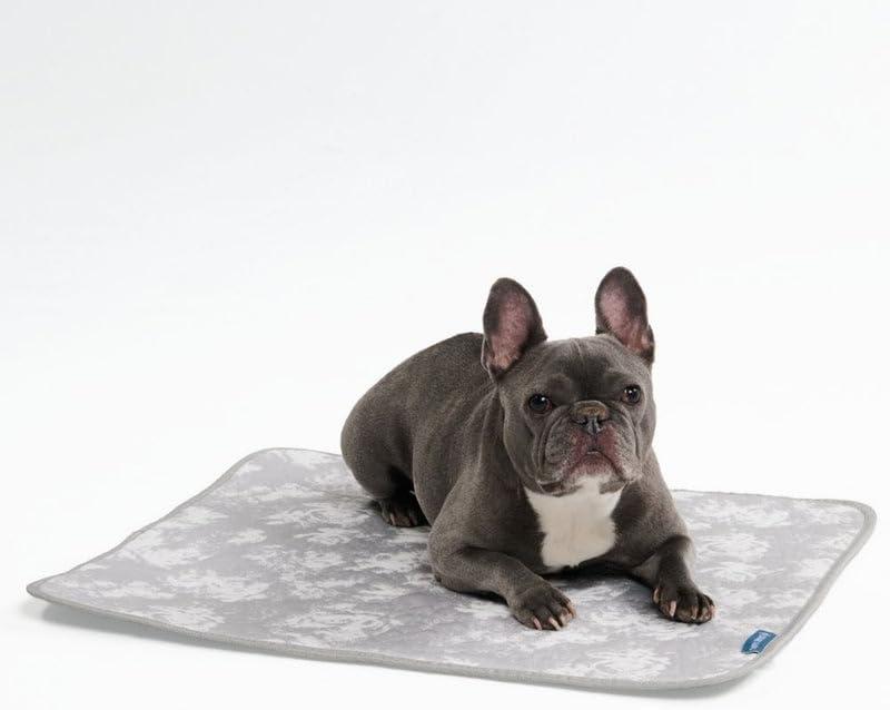 Spark Paws Cooling Mat for Dogs - Self Cooling Dog Mat & Pet Cooling Pad for Dogs - Non-Toxic, Non-Gel Washable Cooling Bed - Cloud Grey - Size M