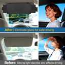 Veharvim Sun Visor Extender for Car (Polarized, UV400, PC Lens, 2 Side Sunshade), Car Visor Extender Sun Blocker, Visor Extender Attachment, Anti-Glare Sun Visor Accessory for Safe Driving (2 Pack)