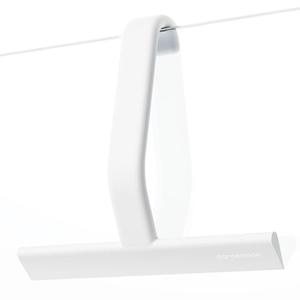 JustHang Shower Squeegee for Glass Doors, All-One-Piece Award-Winning Silicone Squeegee with Built-in Hook for Bathroom, Window, Mirror, Tile Wall,Car, Streak-Free Cleaner Tool,10-Inch White
