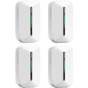 Jemay Plug in Carbon Monoxide Detector, Portable CO Detector with Battery Backup, 10-Year CO Alarm with Test Mode/Temporary Muting Facility, LCD Numerical Display, 4 Packs