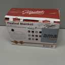 Homemate Electric Blanket Heated Throw - 50x60 Ultra Soft Cozy Flannel Heating Blanket with 10 Fast Heat Levels 8 Hours Auto Off Over-Heated Protection ETL Certification Keep Warm in Home Office (Red-black)