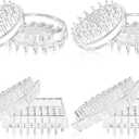 Queekay 8 Pcs Carpet Protector Spiked Plastic Caster Cups Round and Square Comfortable Touch Caster Cup Spiked Furniture Protector for Sofas, Tables, Chairs Offices Bookcases Other