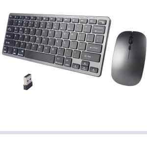 Wireless Bluetooth Keyboard and Mouse Combo  Rechargeable, Quiet Operation, 3-Device Switching  Perfect for Home Office, Gaming, and Travel,Compatible with Windows, Mac, Android(Grey)