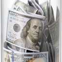 Hicocool Clear Piggy Bank, Acrylic Piggy Bank for Adults Must Break to Open, Unopenable Money Saving Box for Boys Girls Birthday Gift (8" H x 5" D)