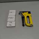 Upholstery Heavy-Duty Staple Tool, YEAHOME 4-en-1 Stapler with 4000 Staples, Manual Brad Nailer Power Adjustment Stapler for Wood, Crafts, Carpentry, Decoration DIY