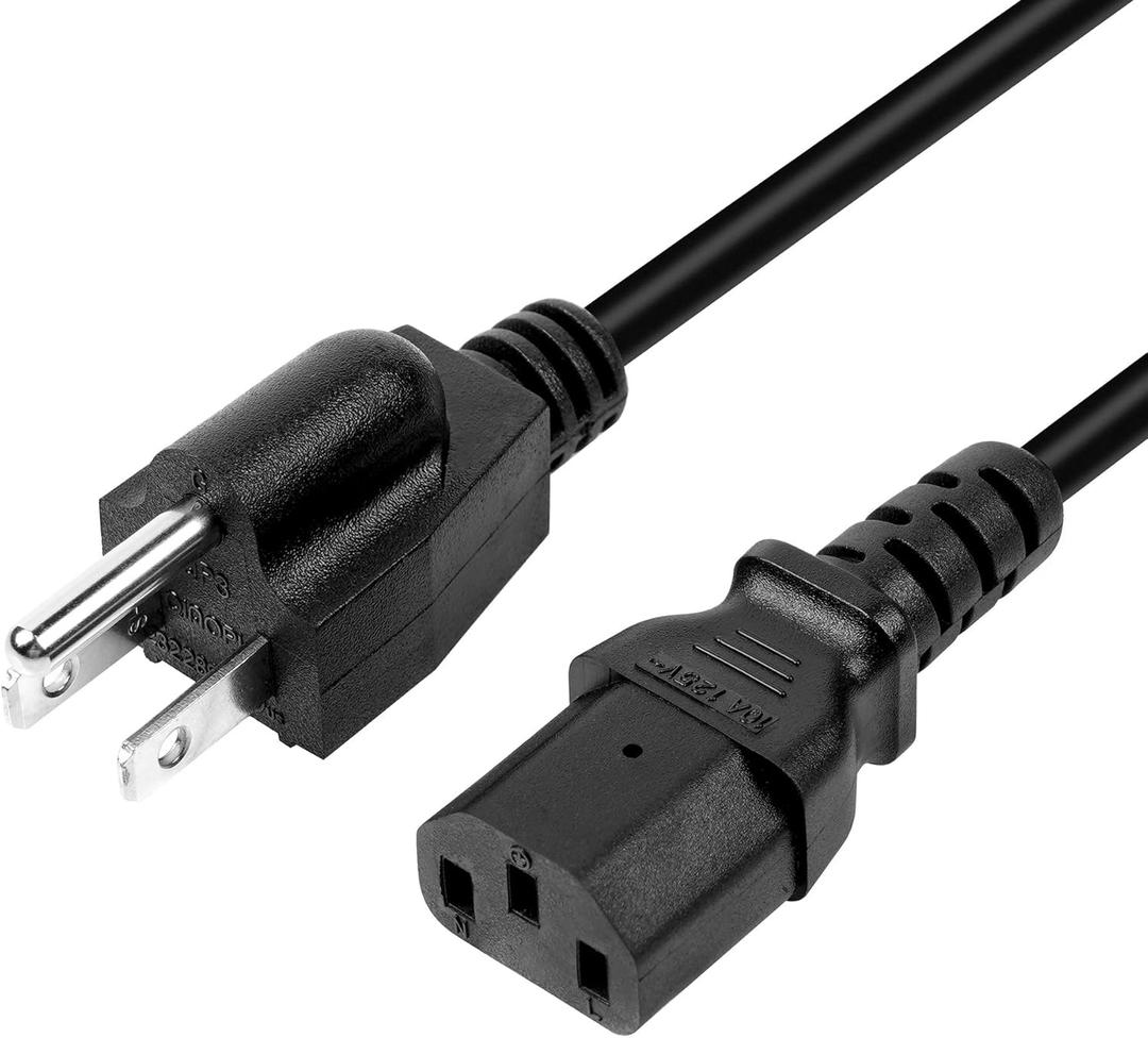 Power Cord Replacement for VIZIO TV VO320E VX32L VX37L VX42L VX52L E421VA E420VL E470VL E470VA E422VL E472VLE E550VL E550VA E552VL M370NV M3D651SV M420SL and More LCD TV 3 Prong Power Cable